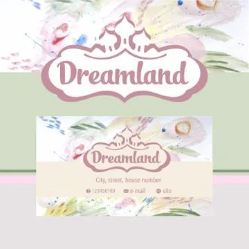 Vector logo and identification. Business card, banner. Perfumes and cosmetics. Stock Illustration