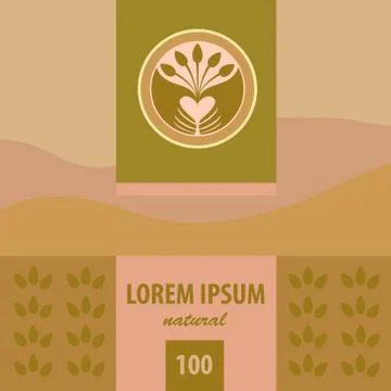 Vector logo and labels. Planting. Tea plantation. Stock Illustration