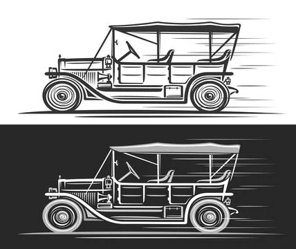 Vector logo for Antique American Car Stock Illustration