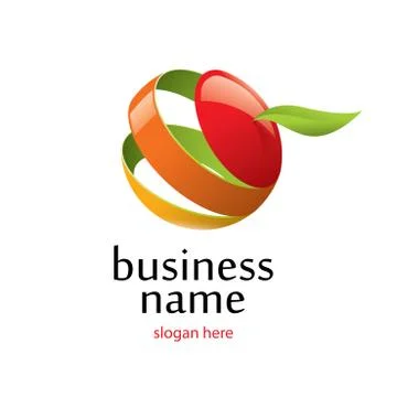 Vector logo apple Illustrazione stock