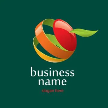 Vector logo apple Illustrazione stock