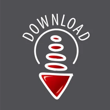 Vector logo arrow for data transfer Illustrazione stock