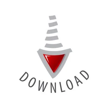 Vector logo arrow to download Ilustración de archivo