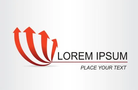 Vector logo with arrows. Stock Illustration