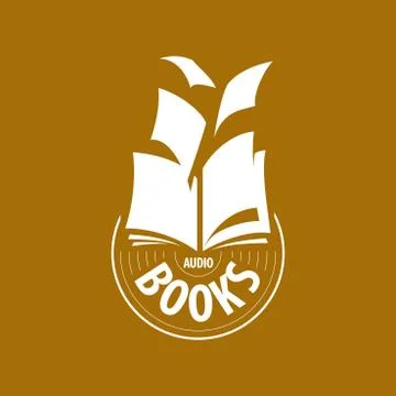Vector logo audio books fly away sheets Illustrazione stock