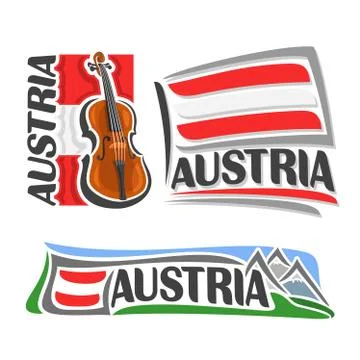 Vector logo for Austria 스톡 일러스트
