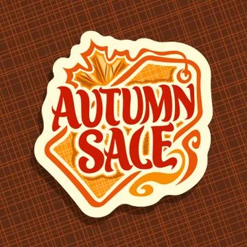 Vector logo for Autumn Sale Stock Illustration