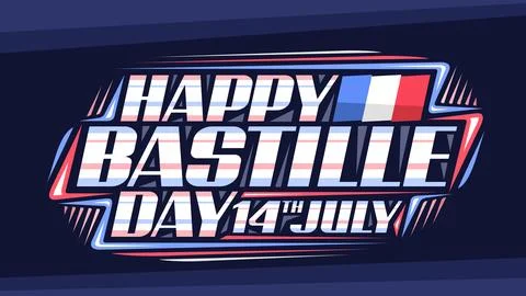 Vector logo for Bastille Day 스톡 일러스트