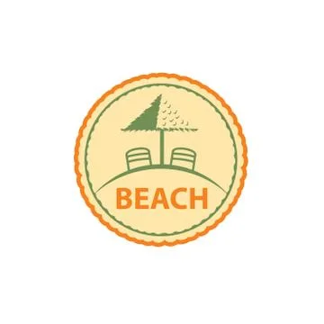 Vector logo beach Stock Illustration