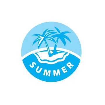 Vector logo beach Illustrazione stock