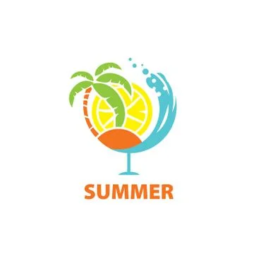 Vector logo beach Illustrazione stock