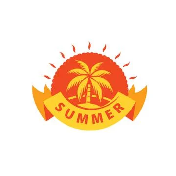 Vector logo beach Illustrazione stock