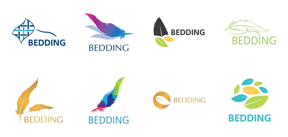 Vector logo of bed linen and bedding Stock Illustration
