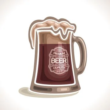 Vector logo for beer mug Stock Illustration