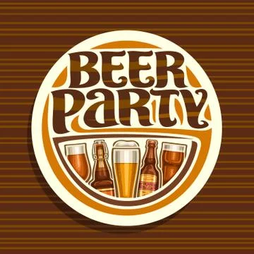 Vector logo for Beer Party Stock Illustration