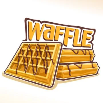 Vector logo for belgian Waffle Stock Illustration