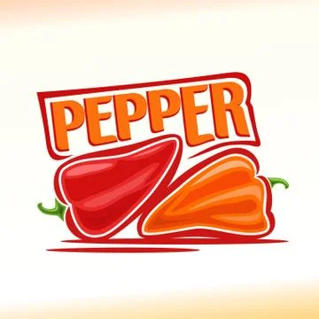 Vector logo for bell pepper Stock Illustration