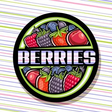 Vector logo for Berries Illustrazione stock