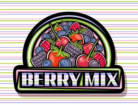 Vector logo for Berry Mix Stock Illustration