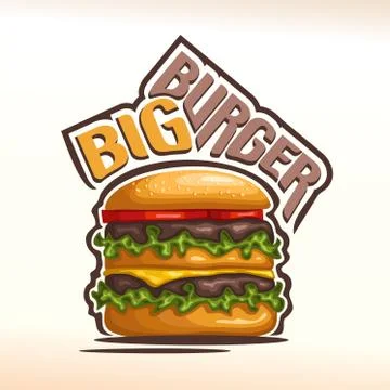 Vector logo for big burger Stock Illustration