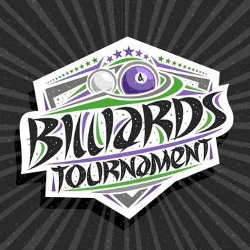 Vector logo for Billiards Tournament Illustrazione stock