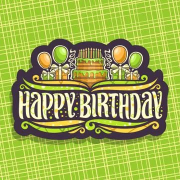 Vector logo for Birthday holiday Stock Illustration