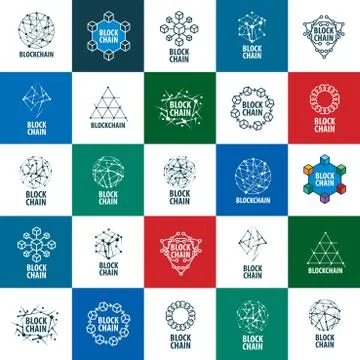 Vector logo blockchain Illustrazione stock