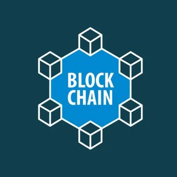 Vector logo blockchain Illustrazione stock