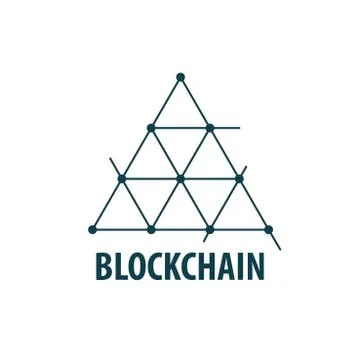 Vector logo blockchain Stockillustratie
