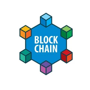 Vector logo blockchain Stock Illustration