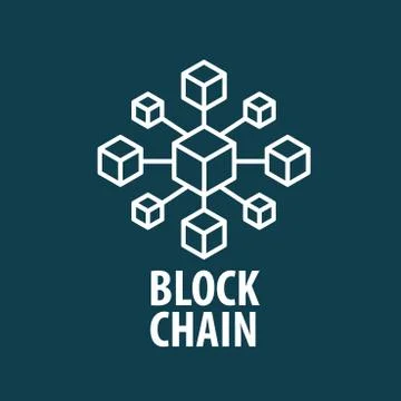Vector logo blockchain Stock Illustration