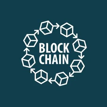 Vector logo blockchain Stock Illustration