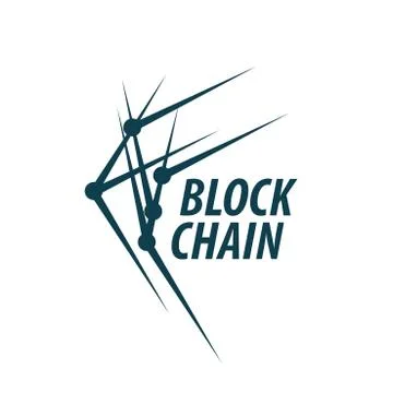 Vector logo blockchain Illustrazione stock