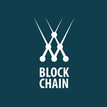 Vector logo blockchain Illustrazione stock