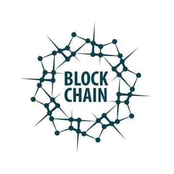 Vector logo blockchain Stock Illustration