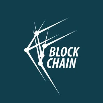 Vector logo blockchain Stock Illustration