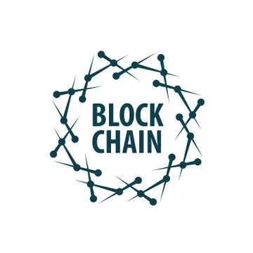 Vector logo blockchain Stockillustratie