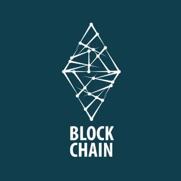 Vector logo blockchain Stockillustratie