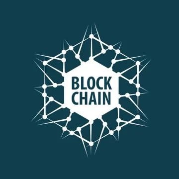Vector logo blockchain Stock Illustration