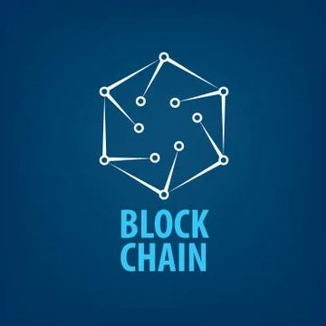 Vector logo blockchain イラスト素材