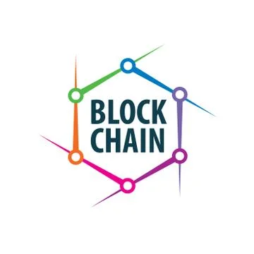 Vector logo blockchain Illustrazione stock