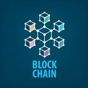 Vector logo blockchain Stock-Illustration