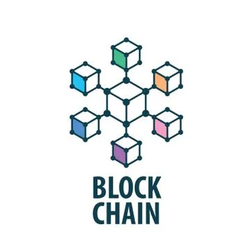 Vector logo blockchain イラスト素材