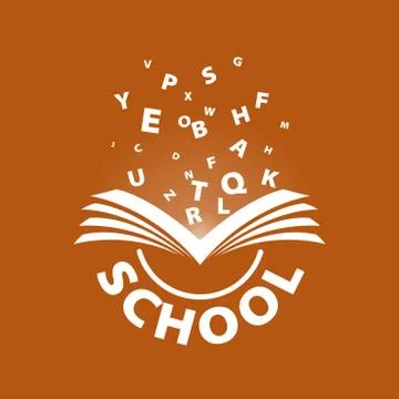 Vector logo from the book flying letters イラスト素材