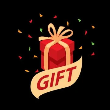 Vector logo box with gifts Stock Illustration