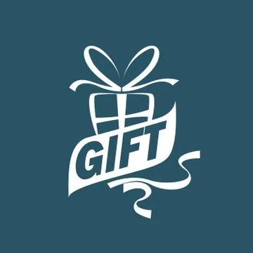 Vector logo box with gifts Stock Illustration