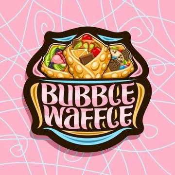 Vector logo for Bubble Waffle Illustrazione stock