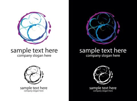 Vector logo bubbles handmade Stock Illustration