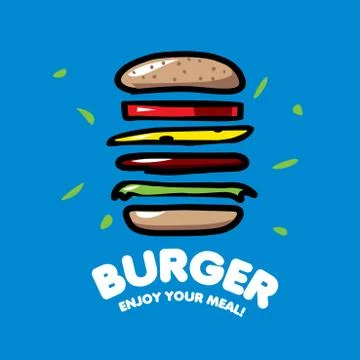 Vector logo burger Stock Illustration