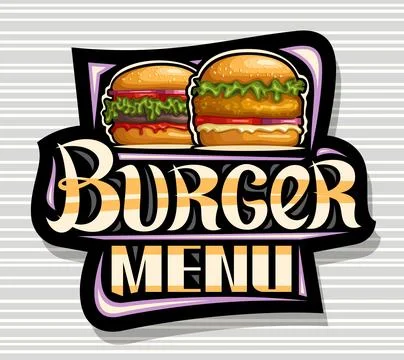 Vector logo for Burger Menu Stock Illustration